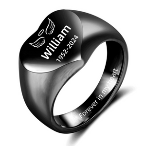 Personalized Custom Engraved Name & Date Memorial Ring