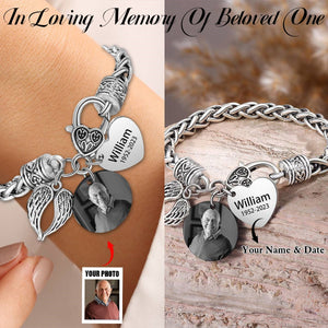 Custom Photo I'll Carry You Personalized Bracelet - Memorial Gift For Family