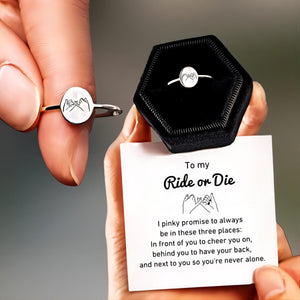 Ride Or Die Couple Promise Sterling Silver Ring