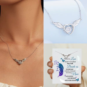 Personalized Angel Wing Memorial Necklace