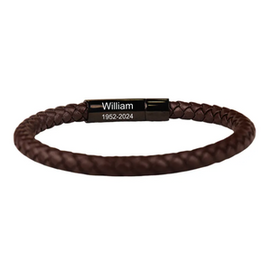 Hug From Heaven - Personalized Leather Bracelet