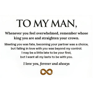 To My Man - Personalized Couples Braided Rope Bracelet