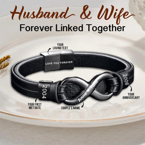 Love You Forever - Personalized Infinity Couple Bracelets