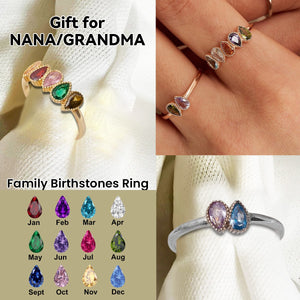 Personalized Handmade Birthstones Ring -  Grandma Mom Family Ring