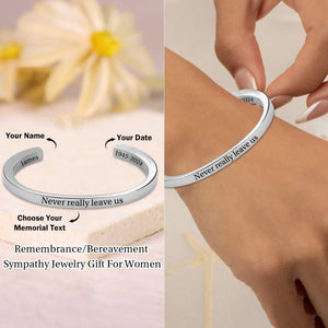 Personalized Memorial Cuff Urn Bracelet