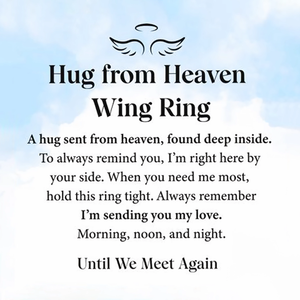 Personalized Hug from Heaven Wing Ring