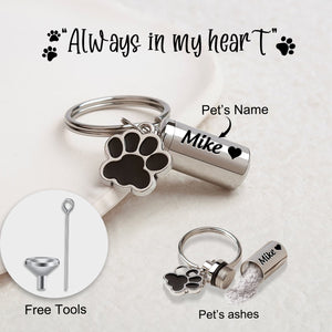 Stay With Me Forever-Personalized Memorial Pet Urn Keychain