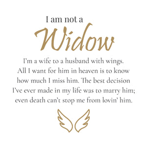 Personalized I Am Not A Widow Memorial Angel Wings Ring