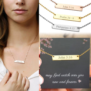 Personalized Custom Christian Bible Verse Necklace