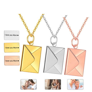 Mother's Day Gift-Custom Love Photo Letter Envelope Necklace