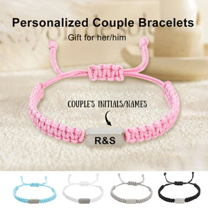 Personalized Custom Name&Initial Engraving Bracelet - Gift For Couples