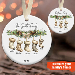 Personalized Socks Christmas Ornament - Gifts for the Family