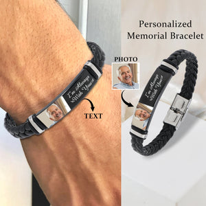 Custom Photo I'm Always With You - Personalized Memorial Bracelet