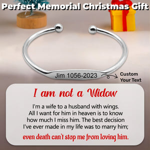 Personalized Name&Date Memorial Bangle Bracelet - Gift For Christmas