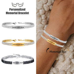 Personalized Engraved Memorial Text Personalized Bracelet