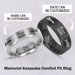 In Loving Memory Personalized Memorial Keepsake Comfort Fit Ring