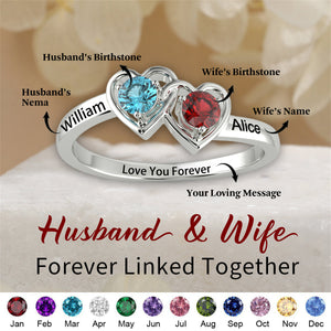 Love You Forever - Personalized Promise Birthstones Ring