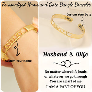 Personalized Custom Engraved Name& Date Memorial Bracelet