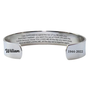 To My Husband In Heaven Memorial Personalized Bracelet