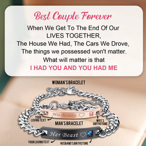 Best Couple Forever - Personalized Birthstone Couple Bracelets