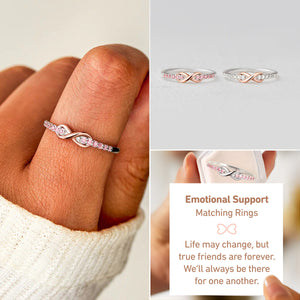 True Friends Are Forever Emotional Support Matching Infinity Ring