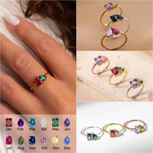 Our Forever Love - Personalized Promise Birthstones Ring