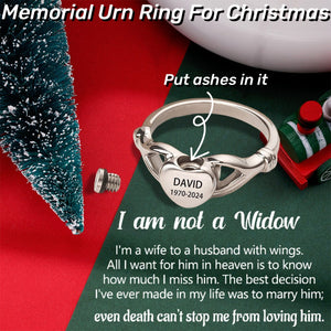 Personalized Ashes Keepsake Memorial Heart Urn Ring - Gift For Christmas