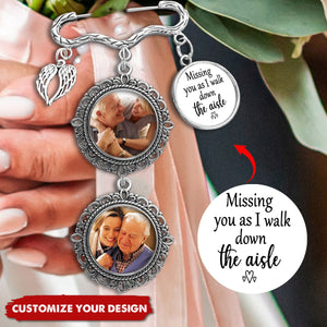 Personalized Memorial Graduation Photo Pin With Wings