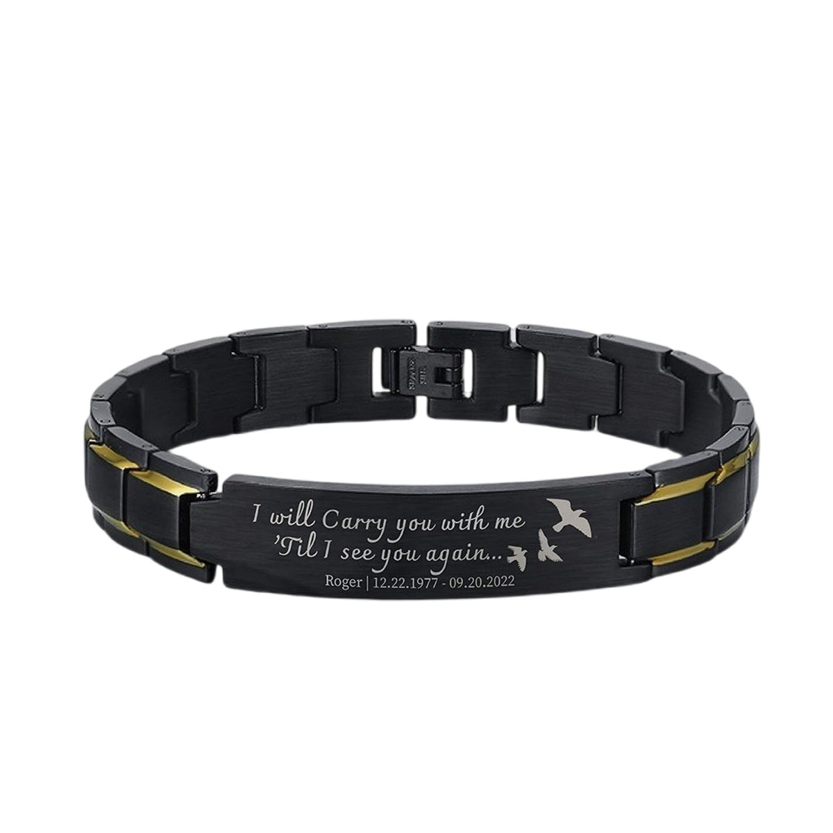 I Will Carry You With Me Personalized Stainless Steel Bracelet