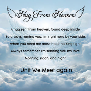 Personalized Hug From Heaven Memorial Ring