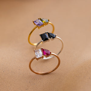 Our Forever Love - Personalized Promise Birthstones Ring