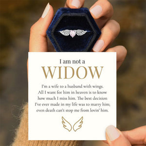 I'm a Wife to a Husband Personalized Circle Wings Memorial Ring