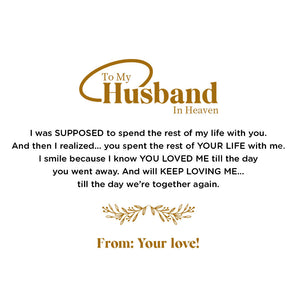 To My Husband In Heaven Memorial Bracelet